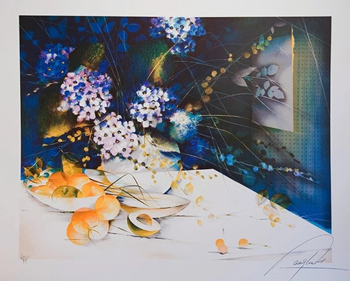 RAYMOND POULET Limited Edition Lithograph on Paper: "BOUQUET IN MIRROR" RAYMOND POULET Limited Edition Lithograph on Paper: "BOUQUET IN MIRROR"