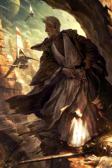 Raymond Swanland Hand Numbered Limited Edition Star Wars Canvas Giclee:"Silent Guardian"