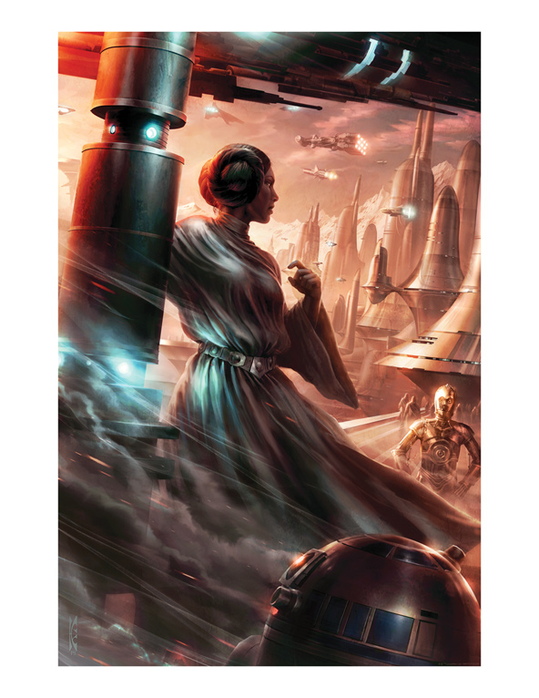 Raymond Swanland Limited Edition Star Wars Canvas Giclee:"Last Look Back"