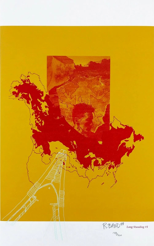 Rebecca Baird Hand Signed Limited Edition Lithograph Print : "LONG STANDING #1"