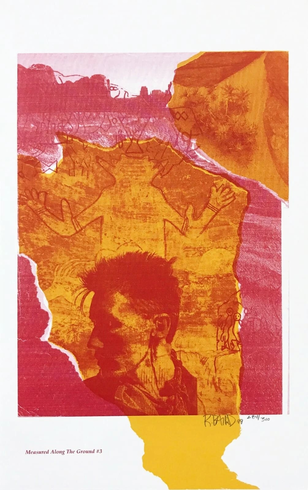 Rebecca Baird Hand Signed Limited Edition Lithograph Print : "MEASURED ALONG THE GROUND #3" Rebecca Baird Hand Signed Limited Edition Lithograph Print : "MEASURED ALONG THE GROUND #3"