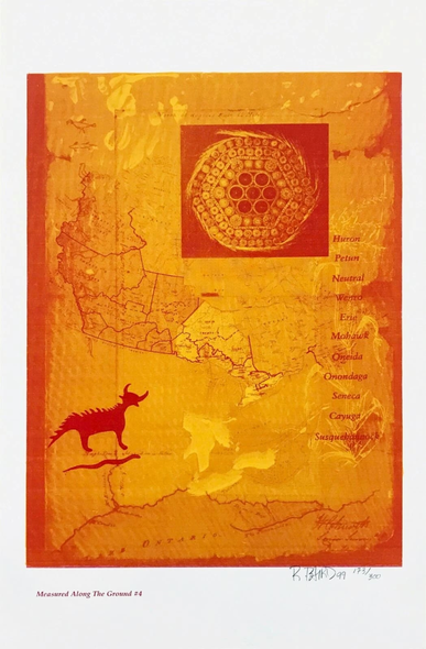 Rebecca Baird Hand Signed Limited Edition Lithograph Print : "MEASURED ALONG THE GROUND #4"