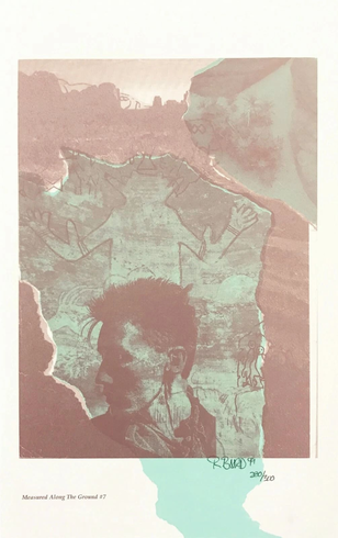 Rebecca Baird Hand Signed Limited Edition Lithograph Print : "MEASURED ALONG THE GROUND #7"