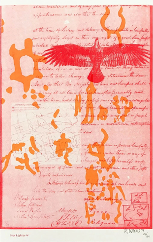 Rebecca Baird Hand Signed Limited Edition Lithograph Print : "STEP LIGHTLY #4" Rebecca Baird Hand Signed Limited Edition Lithograph Print : "STEP LIGHTLY #4"