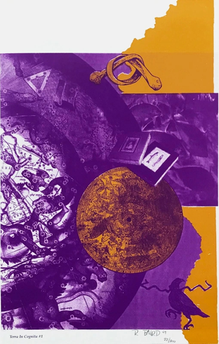 Rebecca Baird Hand Signed Limited Edition Lithograph Print : "TERRA IN COGNITA #1" Rebecca Baird Hand Signed Limited Edition Lithograph Print : "TERRA IN COGNITA #1"