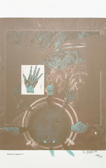 Rebecca Baird Hand Signed Limited Edition Lithograph Print : "TERRA IN COGNITA #7"