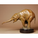Rembrandt Bugatti Handcrafted Solid Bronze Sculpture:"Elephant Begging"
