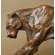 Rembrandt Bugatti Handcrafted Solid Bronze Sculpture:"Walking Panther"