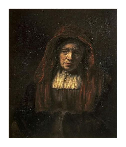 Rembrandt Van Rijn Fine Art Open Edition Giclée:"Portrait of an Old Woman"