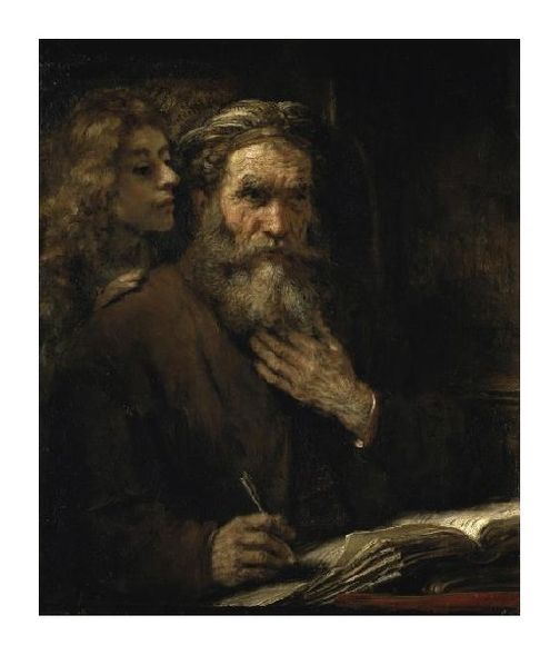 Rembrandt Van Rijn Fine Art Open Edition Gicl&eacute;e:"Saint Matthew and the Angel"