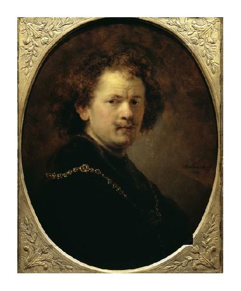 Rembrandt Van Rijn Fine Art Open Edition Gicl&eacute;e:"Self Portrait Bareheaded"