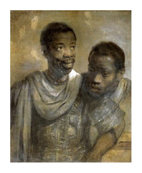 Rembrandt Van Rijn Fine Art Open Edition Giclée:"Two Black Men"