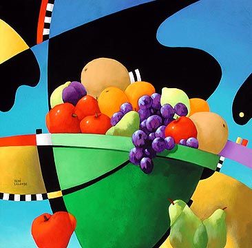 Ren&eacute; Lalonde Limited Edition Hand Pulled Serigraph:"Healthy Still Life"
