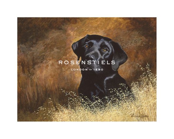 Richard Britton Hand Numbered Limited Edition Print on Paper :"Black Labrador"