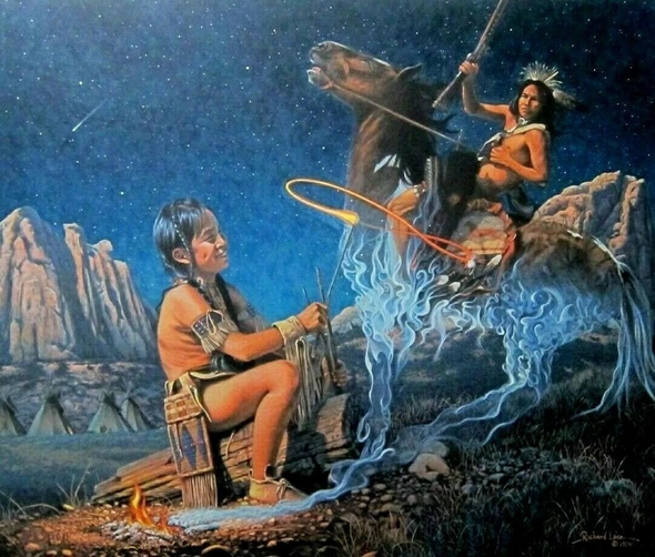 Richard Luce Limited Edition Lithograph: "Little Hawks Vision"