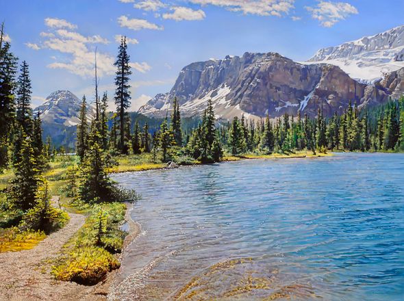 Richard Mravik Open Edition Gallery Wrap Canvas Giclee:"Bow Lake "