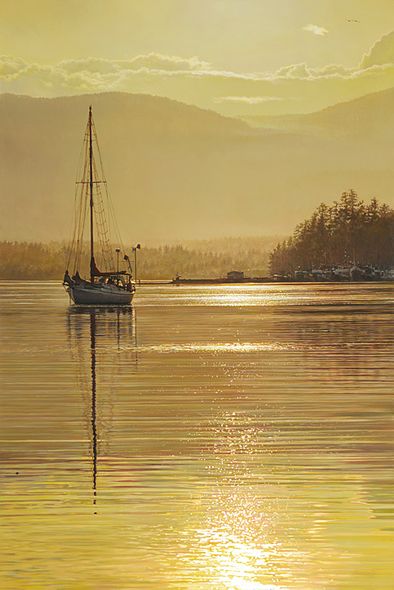 Richard Mravik Open Edition Giclee on Canvas:"Amber Dusk"