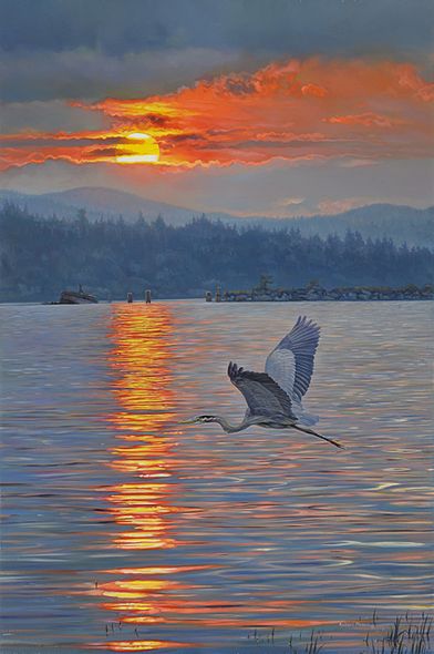 Richard Mravik Open Edition Giclee on Canvas:"Heading Home"