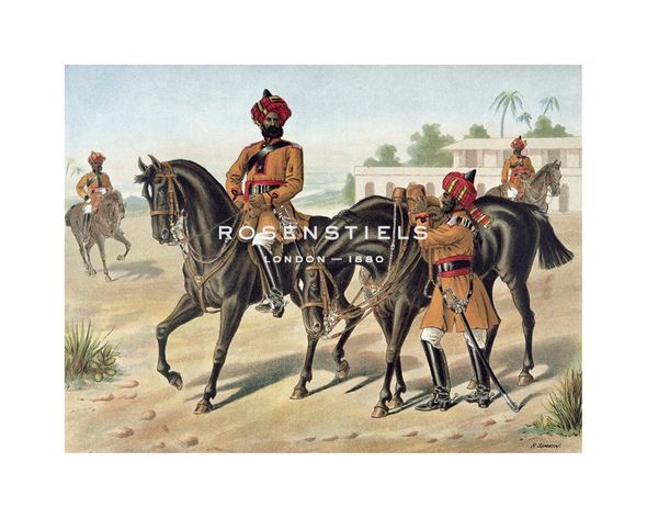 Richard Simkin Hand Numbered Limited Edition Print on Paper :"The 1st Bengal Cavalry"