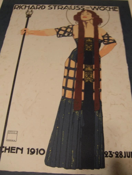 Richard Strauss Antique Press Reproduction Print: "Woche"