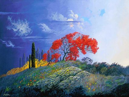 Ricker Handsigned and Numbered Limited Edition :Deluxe Serigraph on Gesso Board:"Seasons of Light"