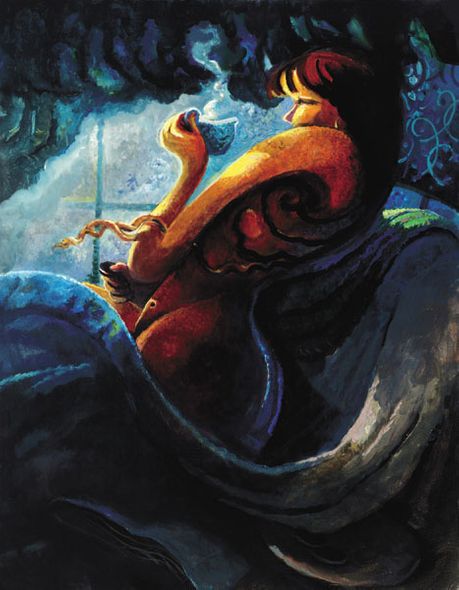 Rigo Rivas Hand Signed and Numbered Limited Edition Giclee: "Coffee and Cookies"