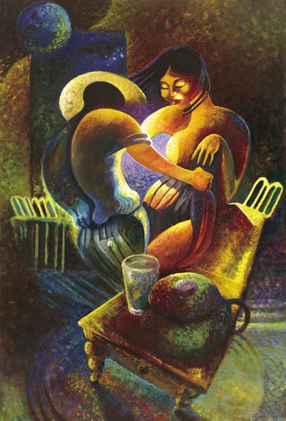 Rigo Rivas Hand Signed and Numbered Limited Edition Giclee (Lg): "Heart of Rhythm"