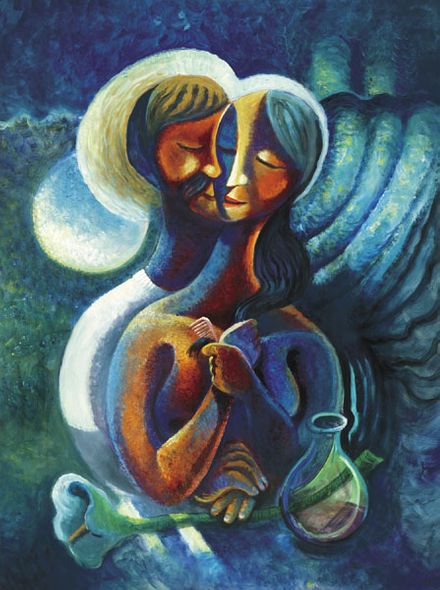Rigo Rivas Hand Signed and Numbered Limited Edition Giclee: "Lovers"