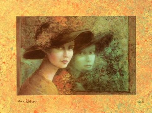 Rina Sutzkever Hand Signed Framed Limited Edition AP Embellished Lithograph on Wood: " Deep Forest " Rina Sutzkever Hand Signed Framed Limited Edition AP Embellished Lithograph on Wood: " Deep Forest "