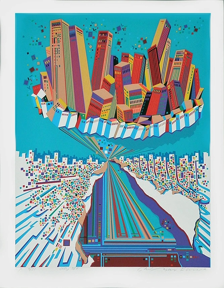Risaburo Kimura Limited Edition Mixed Multi Media: "CITY"