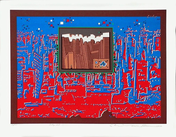 Risaburo Kimura Limited Edition Mixed Multi Media: "CITY"