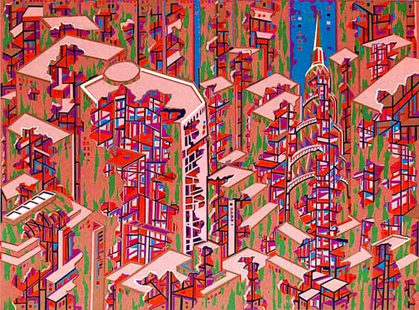Risaburo Kimura Limited Edition Mixed Multi Media: "CITY"
