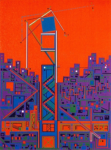 Risaburo Kimura. Limited Edition Mixed Multi Media: "CITY"