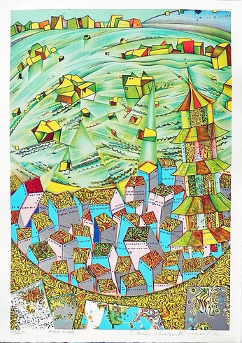 Risaburo Kimura Limited Edition Mixed Multi Media: "HONG KONG" Risaburo Kimura Limited Edition Mixed Multi Media: "HONG KONG"