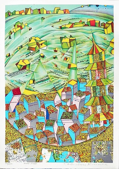 Risaburo Kimura Limited Edition Mixed Multi Media: "HONG KONG"