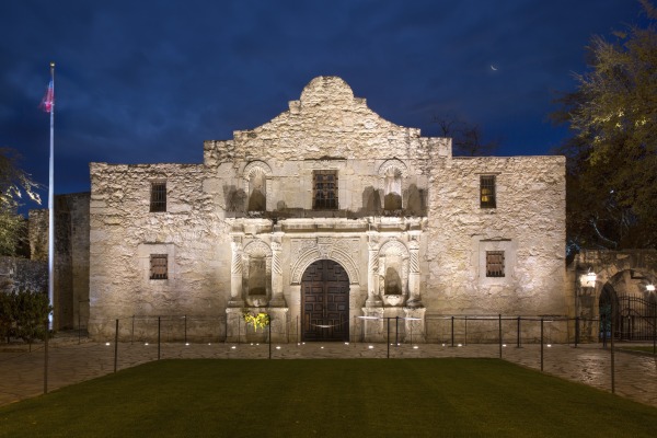Rob Greebon 30 x 45 Open Edition Giclee on Canvas:"The Alamo Before Sunrise 3"