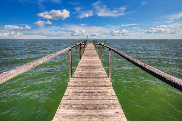 Rob Greebon 48 x 72 Open Edition Giclee on Canvas:"Rockport Fishing Pier"