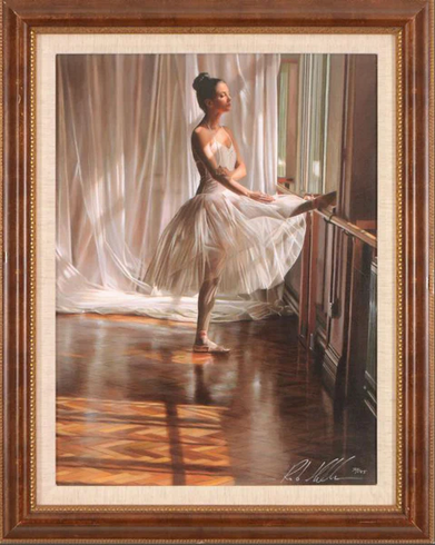 Rob Hefferan Limited Edition Hand Embellished Giclée on Canvas: "At the Barre" Rob Hefferan Limited Edition Hand Embellished Giclée on Canvas: "At the Barre"