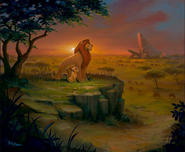 Rob Kaz Signed Disney Ltd Ed Gallery Wrap Canvas:"All the Light Touches"