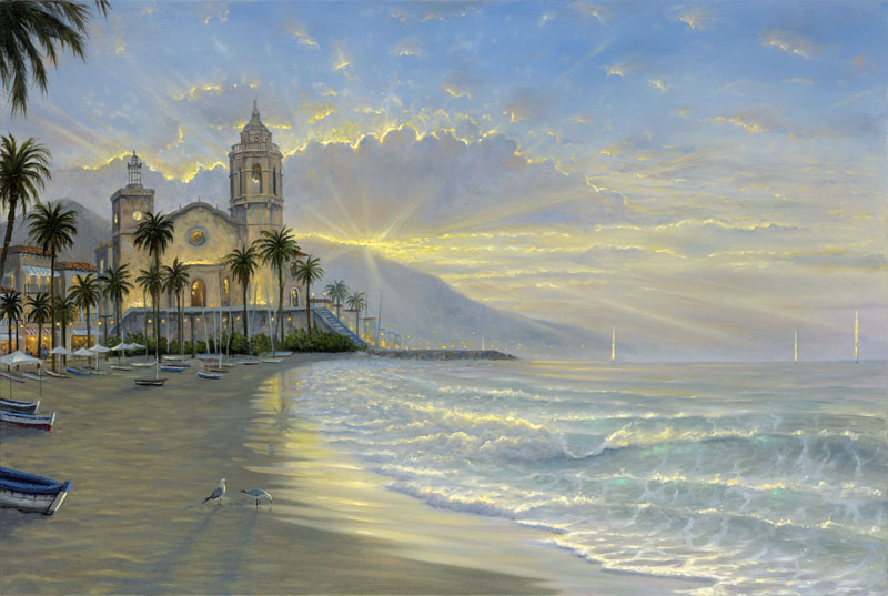 Robert Finale Original Art with Free Framing:"Costa Azul"