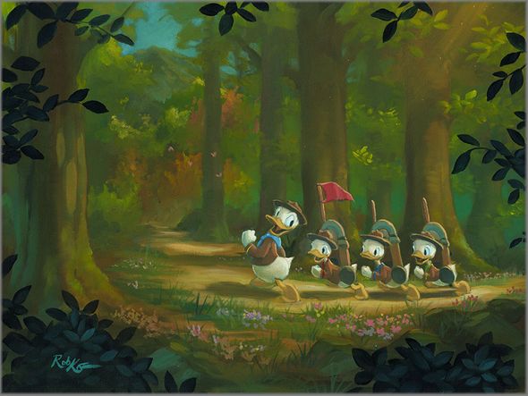 Rob Kaz Signed and Numbered Gicl&eacute;e on Canvas:"The Good Scouts"
