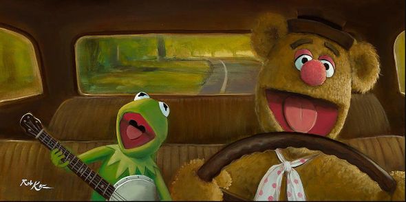 Rob Kaz Signed Limited Edition Gallery Wrap Giclée Canvas:"Movin’ Right Along"