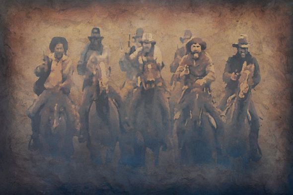 Rob Stern Artist Signed Limited Edition Gicl&eacute;e Canvas:"Riders"