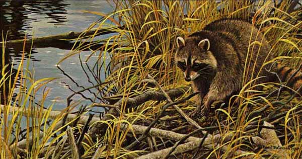 ROBERT BATEMAN 10X19 Secondary Market Art: "MISCHIEF ON THE PROWL"