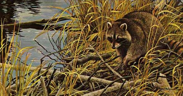ROBERT BATEMAN 10X19 Secondary Market Art: "MISCHIEF ON THE PROWL"