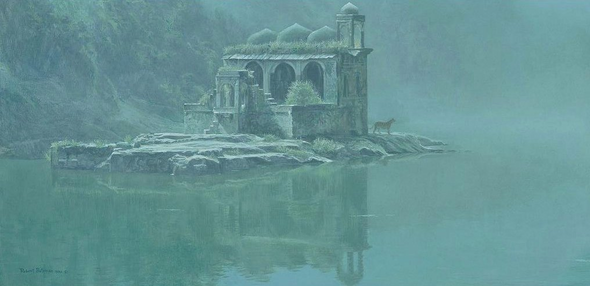 Robert Bateman Artist Signed Ltd Ed Offset Lithograph:"Hindu Temple – Tiger"