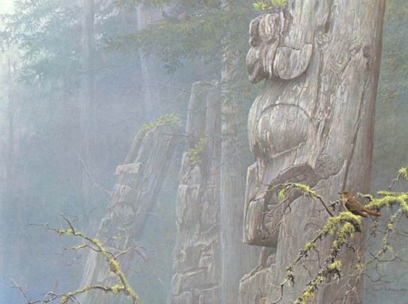 ROBERT BATEMAN 18X24 Secondary Market Art: "SPIRITS OF FOREST GCNV"