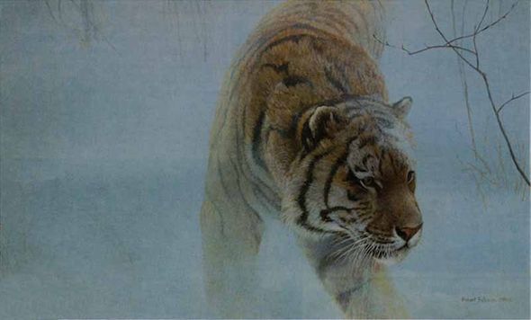 ROBERT BATEMAN 18X30 Secondary Market Art: "TWILIGHT SIBERIAN"