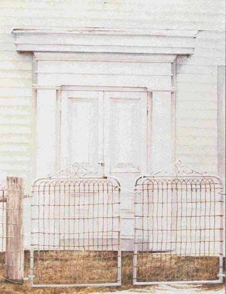ROBERT BATEMAN 24X18 Secondary Market Art: "CHAPEL DOORS AP"