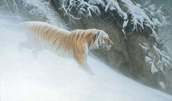 ROBERT BATEMAN 24X40 Secondary Market Art: "MOMENTUM SIBERIAN GCNV"